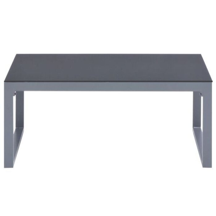 Couchtisch 90x50x40 cm Aluminium & Glas - 34% Rabatt