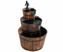Vidaxl Wasserfallbrunnen aus Fichtenholz, 3 Ebenen - 35% Rabatt