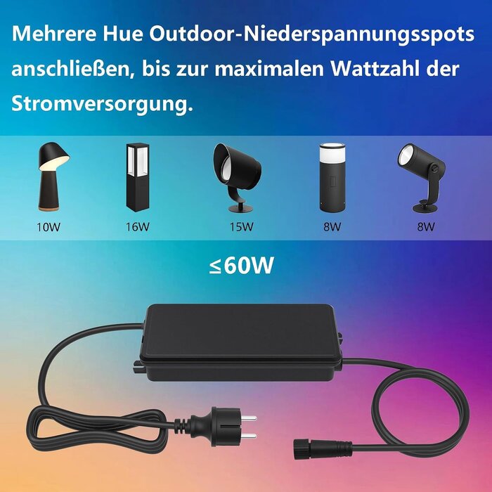 60W Netzteil für Außenleuchten - IP67 Witterungsbeständig - 30% Rabatt