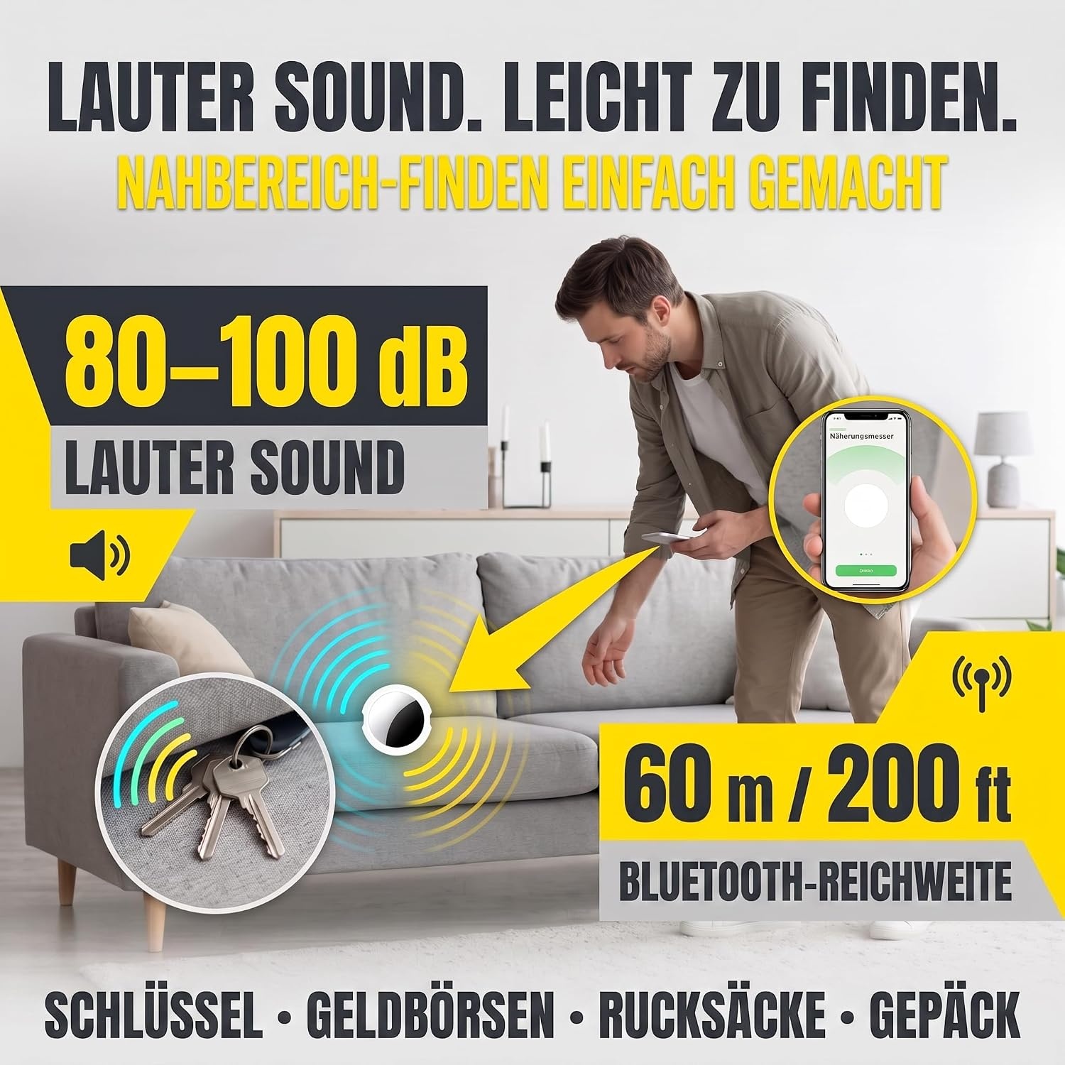 4er Set Bluetooth Tracker für Apple Wo ist? - 30% Rabatt