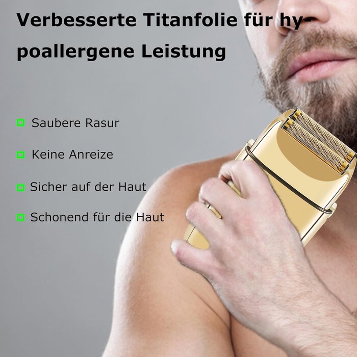 Elektrischer Premium-Rasierer mit Zinkgehäuse - 32% Rabatt