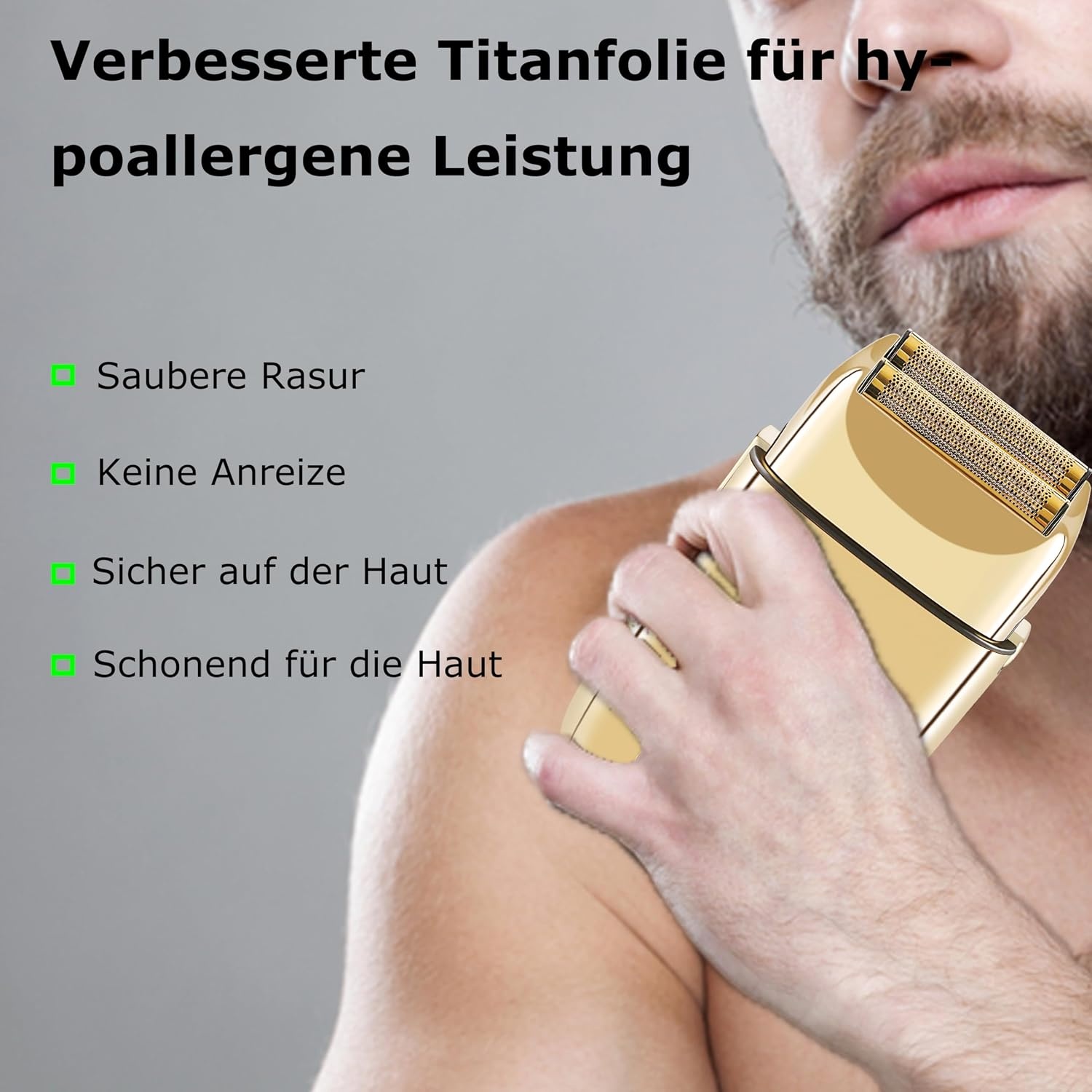 Elektrischer Premium-Rasierer mit Zinkgehäuse - 32% Rabatt