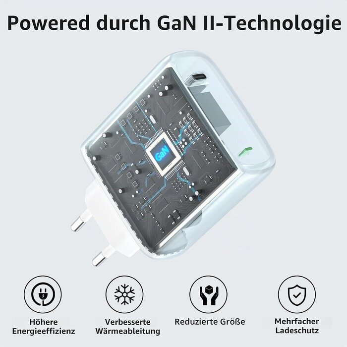 65W USB-C Schnellladegerät inkl. 2m Kabel - 29% Rabatt