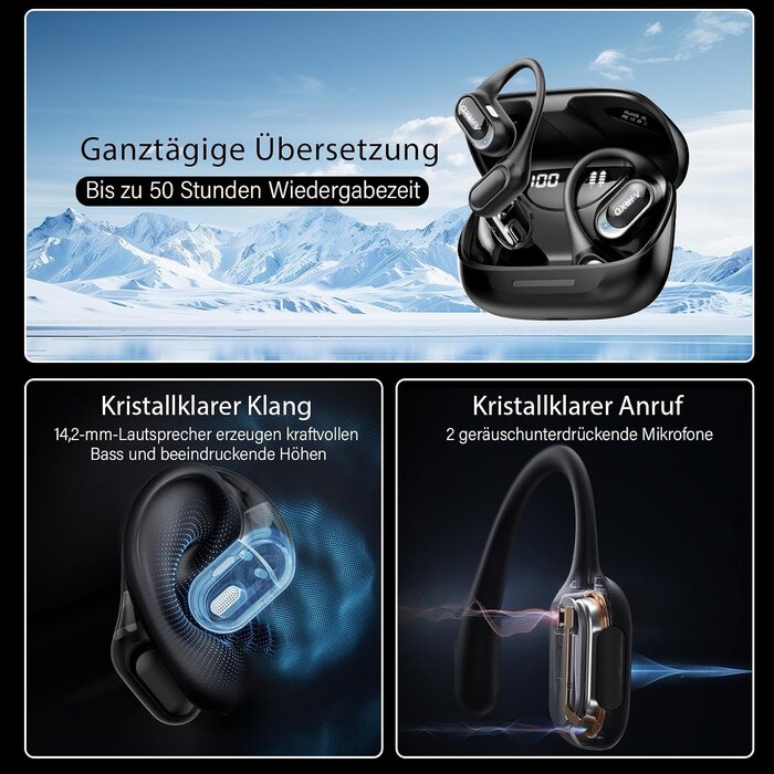 QX68 Intelligente KI-Übersetzungs-Ohrhörer - 31% Rabatt