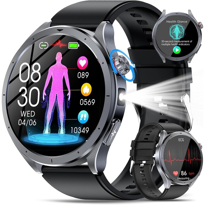 Smartwatch 1,53 Zoll mit EKG & Blutdruckmessung - 33% Rabatt