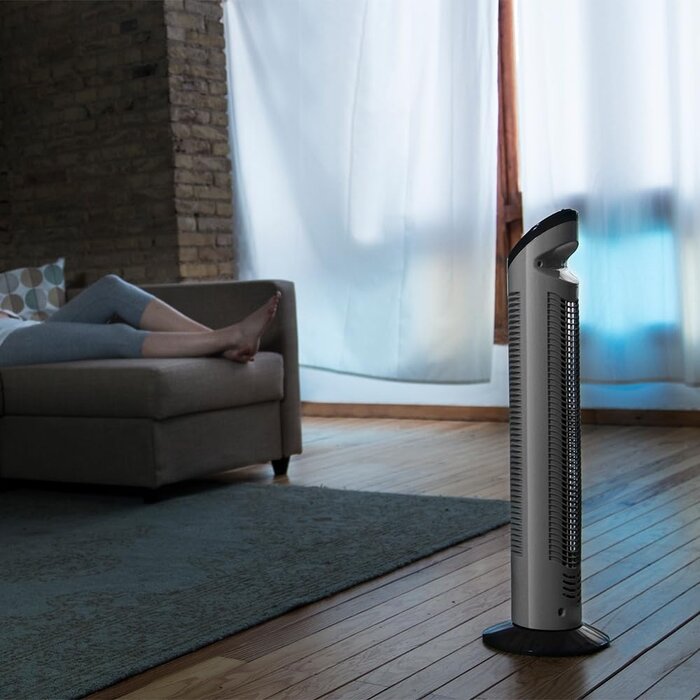 Turmventilator 76 cm 50W - 32% Rabatt - Weiß - Kompakt & Oszillierend