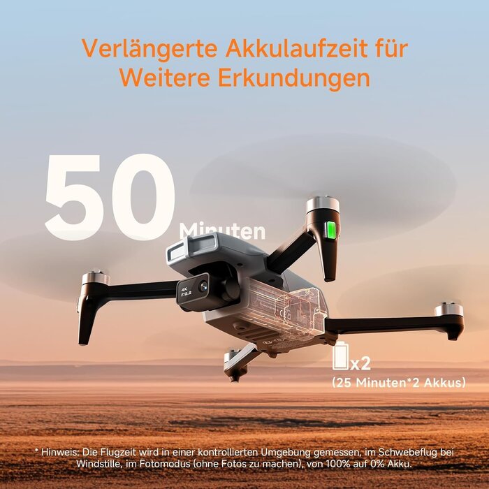 GPS-Drohne 4K-Kamera | 50 Min Flugzeit | 29% Rabatt