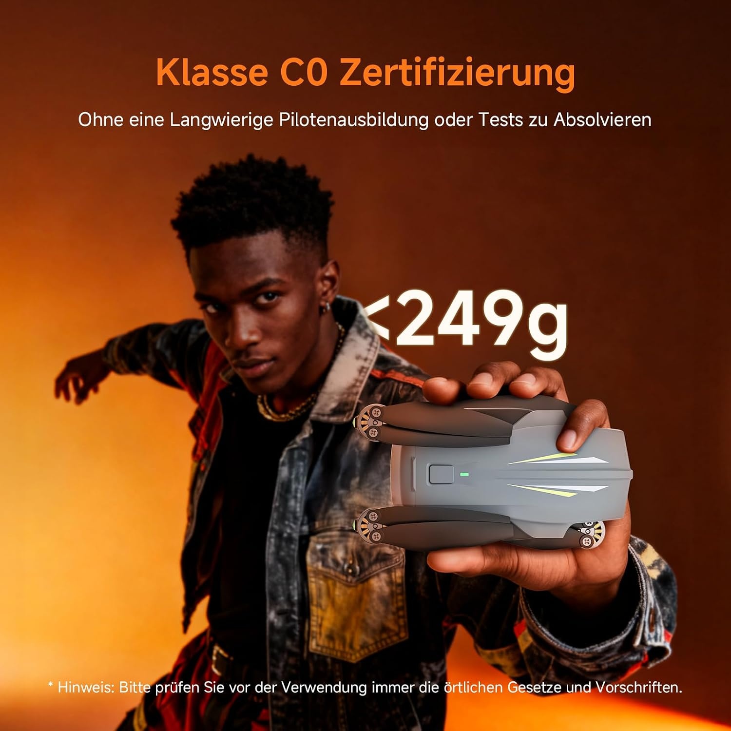 4K GPS Drohne - 50 Min. Flugzeit & 249g Leichtbauweise - 34% Rabatt