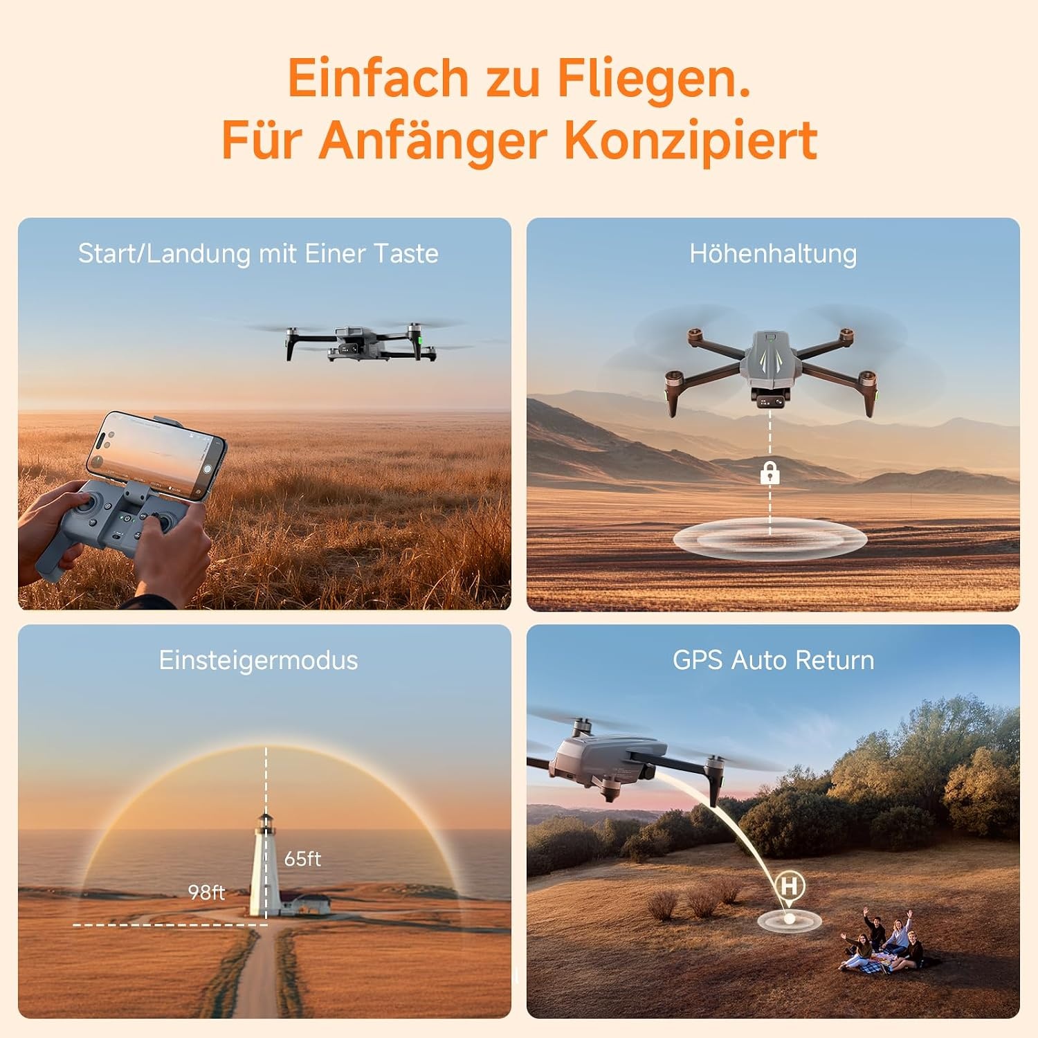 4K GPS Drohne - 50 Min. Flugzeit & 249g Leichtbauweise - 34% Rabatt