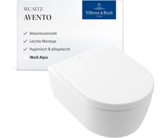 Villeroy & Boch WC-Sitz Avento D-Form wit M, Absenkautomatik, QuickRelease - 35% Rabatt