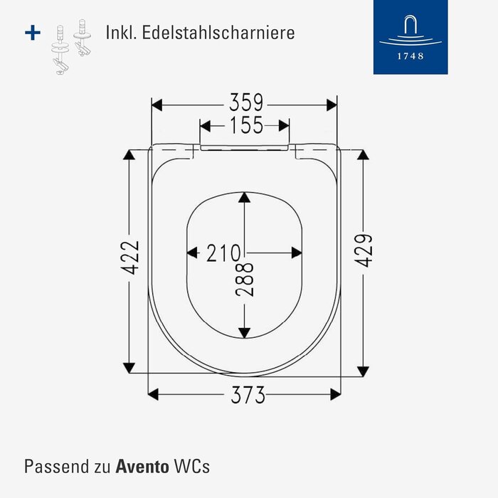 WC-Sitz Avento D-Form wit M, Absenkautomatik, QuickRelease - 35% Rabatt