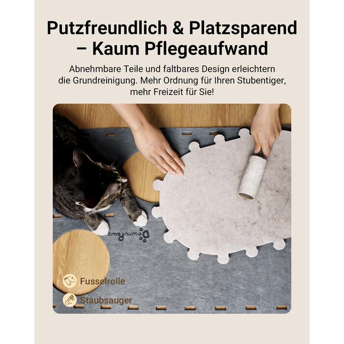 2-stöckiges Katzenhaus aus Filz Grau - 31% Rabatt