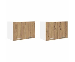 Vidaxl Hängeschrank Set Artisan-Eiche & Weiß - 2-teilig - 40% Rabatt