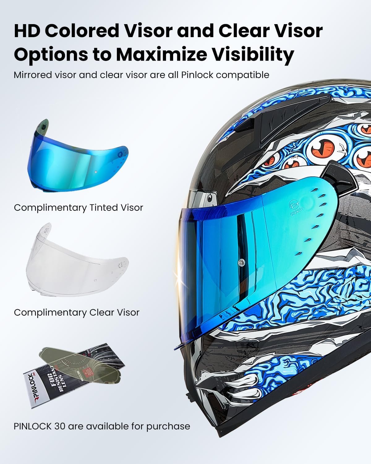 Integralhelm Manta Blau XL | ECE 22.06 & DOT | 35% Rabatt