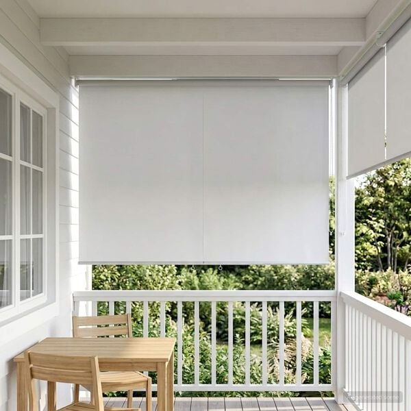 Außenrollo UV-Schutz 100 x 230 cm Weiß - 33% Rabatt