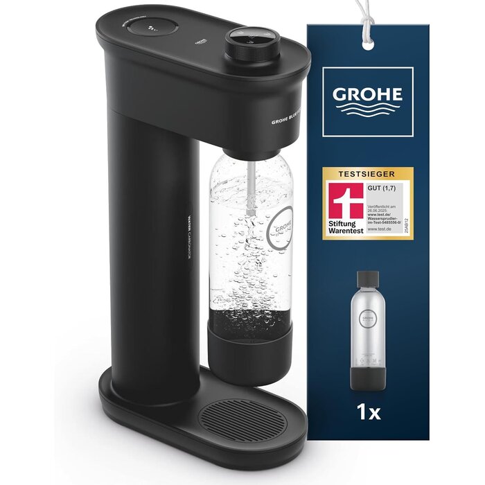 Wassersprudler 850 ml Schwarz - 3 Stufen - 34% Rabatt