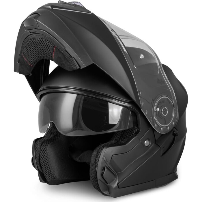 Klapphelm Matt Schwarz ECE 22.06 - 34% Rabatt auf Retourenware