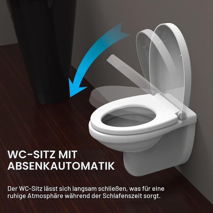 WC-Sitz O-Form, weiß, S, mit Absenkautomatik - 31% Rabatt