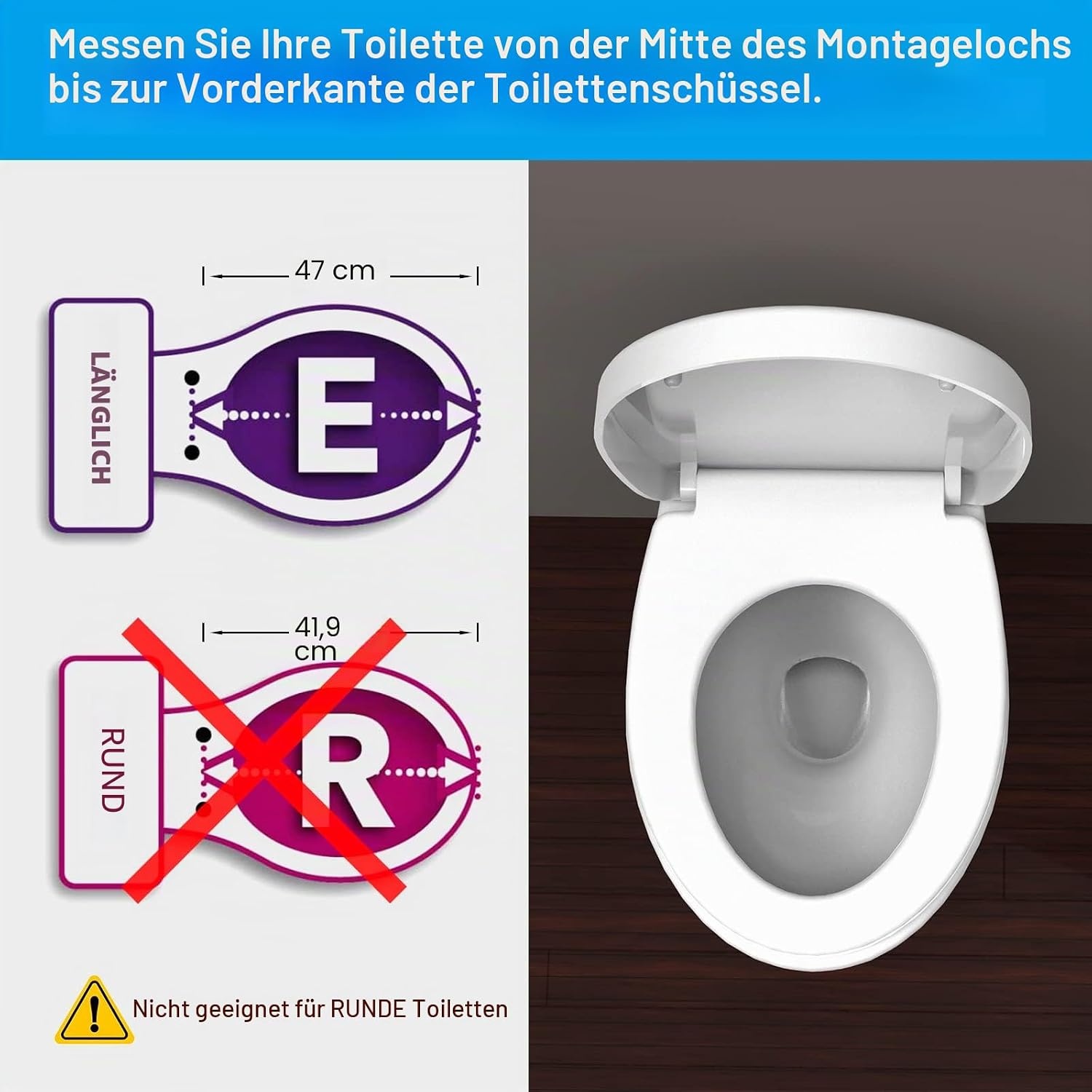 WC-Sitz O-Form, weiß, S, mit Absenkautomatik - 31% Rabatt