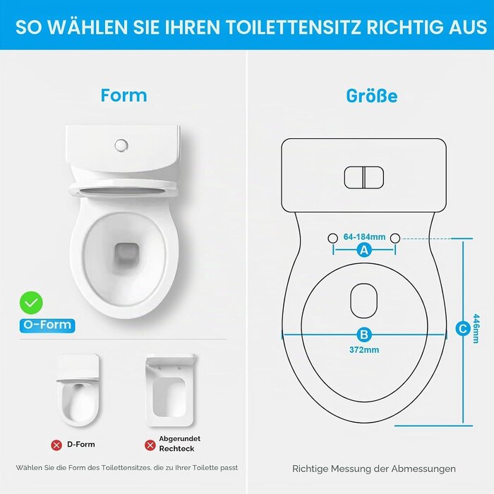 WC-Sitz O-Form, weiß, S, mit Absenkautomatik - 31% Rabatt