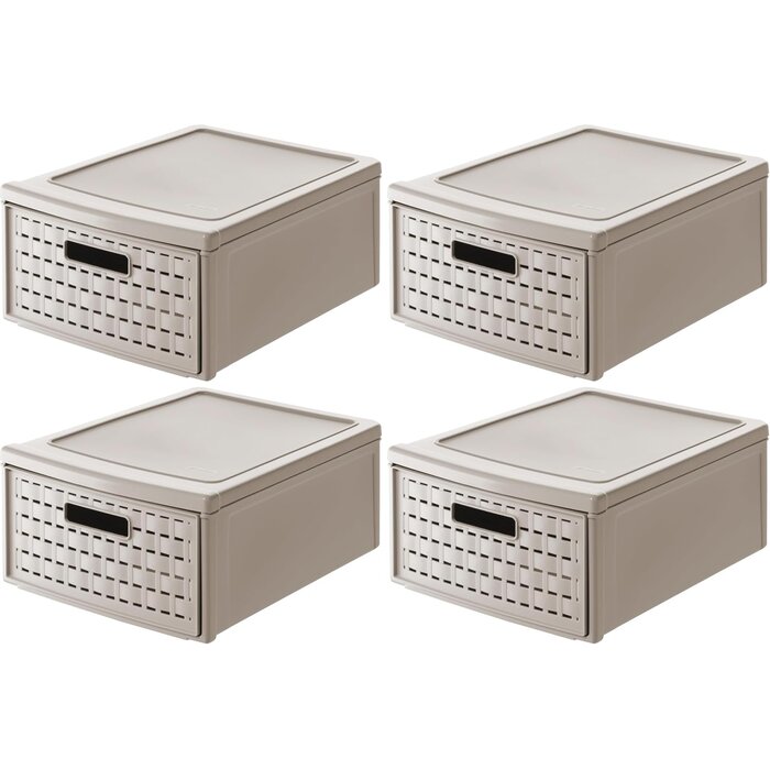 Aufbewahrungsbox Zwart M, 19,2L, Rattan-Optik, 30% Rabatt