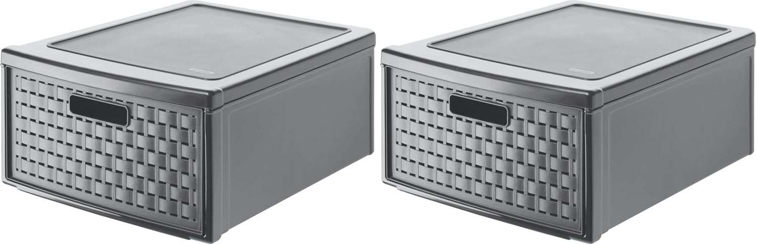 Aufbewahrungsbox Zwart M, 19,2L, Rattan-Optik, 30% Rabatt