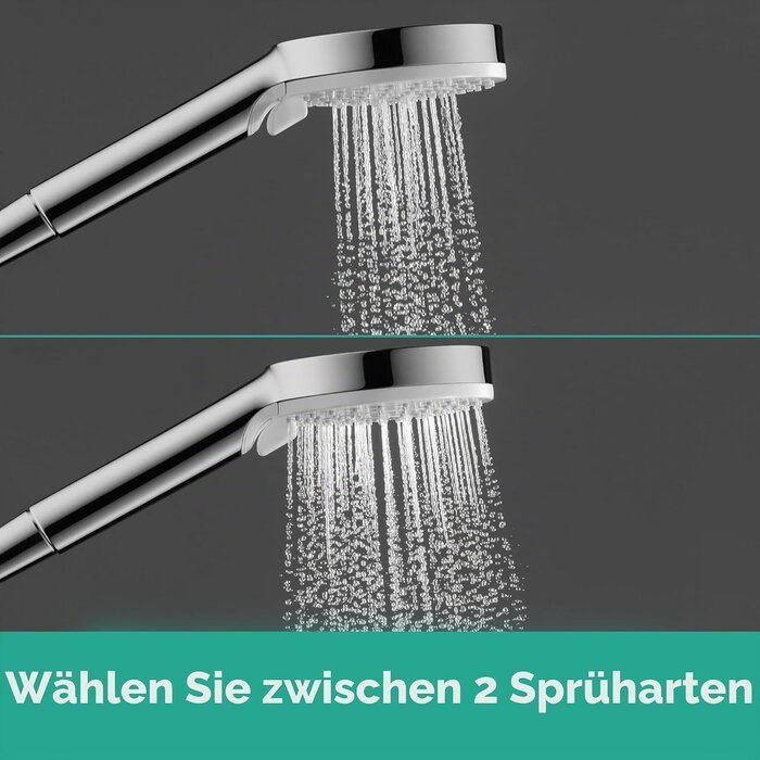 Duschset 100 mm mit 65 cm Stange Weiß/Chrom - 32% Rabatt