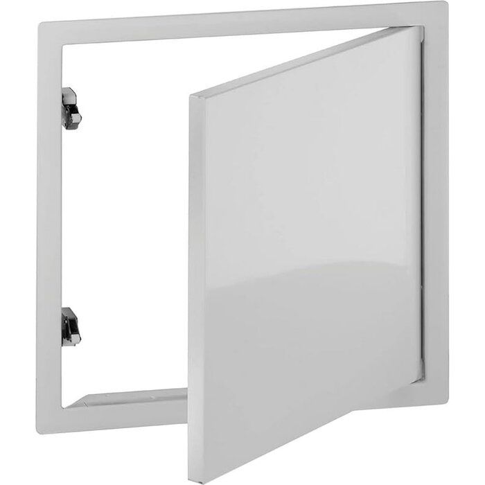Revisionsklappe 40x40 cm Stahl weiß, Schnappverschluss - 30% Rabatt