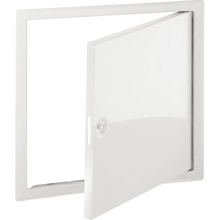 Revisionsklappe 40x40 cm Stahl weiß, Schnappverschluss - 30% Rabatt