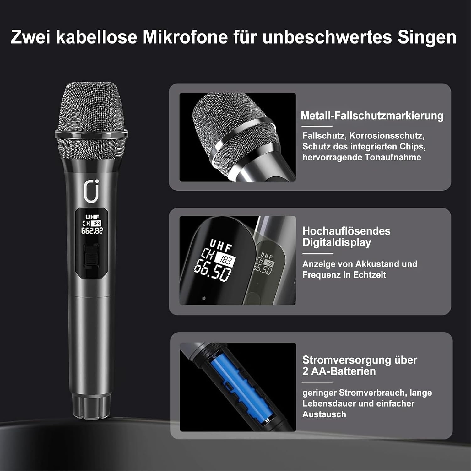Tragbare Karaoke-Partybox mit 2 Mikrofonen - 80W Bluetooth Lautsprecher 34% Rabatt