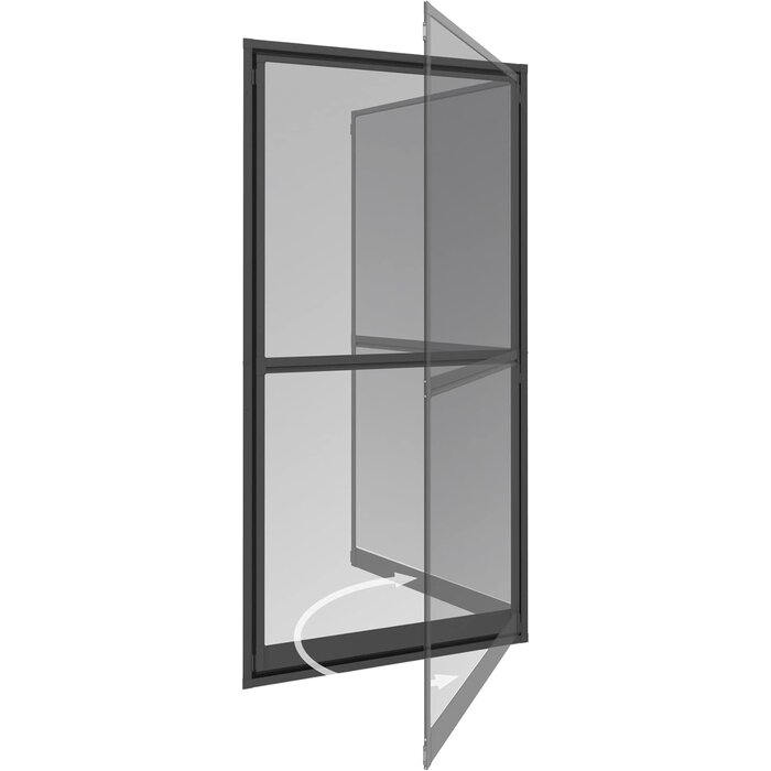 Pendeltür Fliegengitter 100 x 210 cm Anthrazit - 34% Rabatt