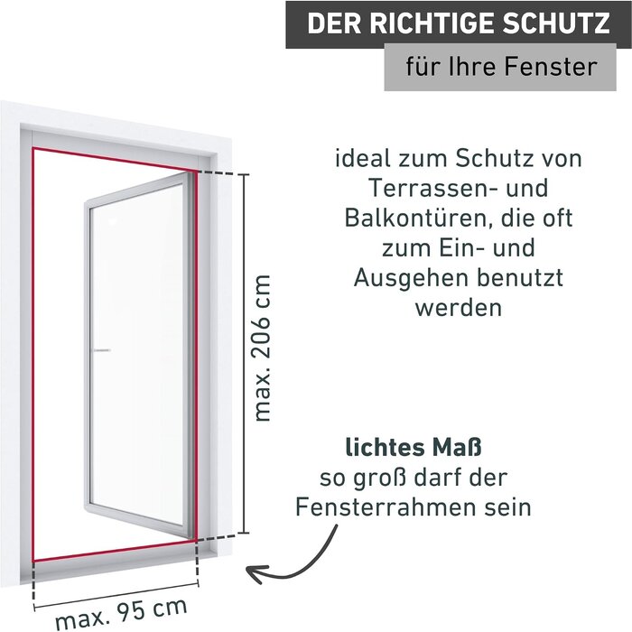 Pendeltür Fliegengitter 100 x 210 cm Anthrazit - 34% Rabatt