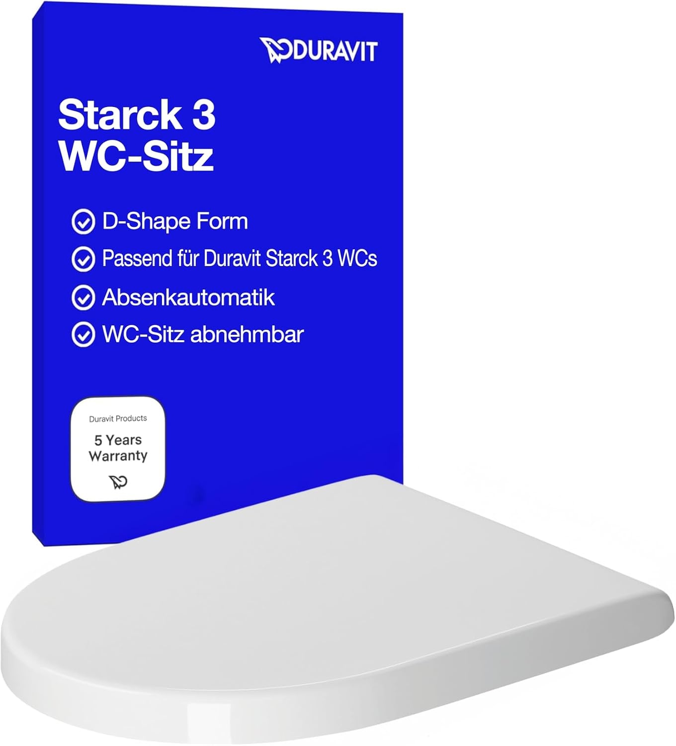 WC-Sitz D-Form, weiß, S, 34% Rabatt - Hochwertiges Urea-Duroplast