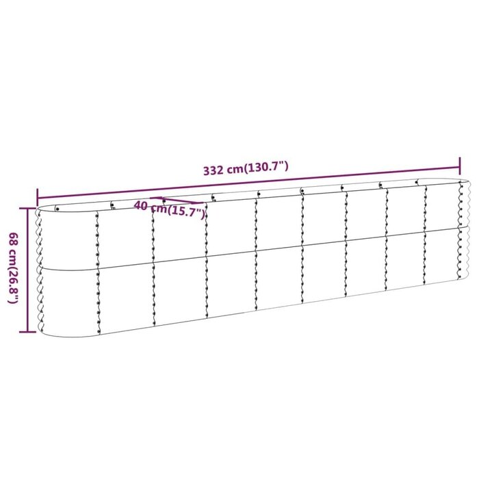 Großes Hochbeet 332x40x68 cm Grün - 34% Rabatt - Ausgepackt