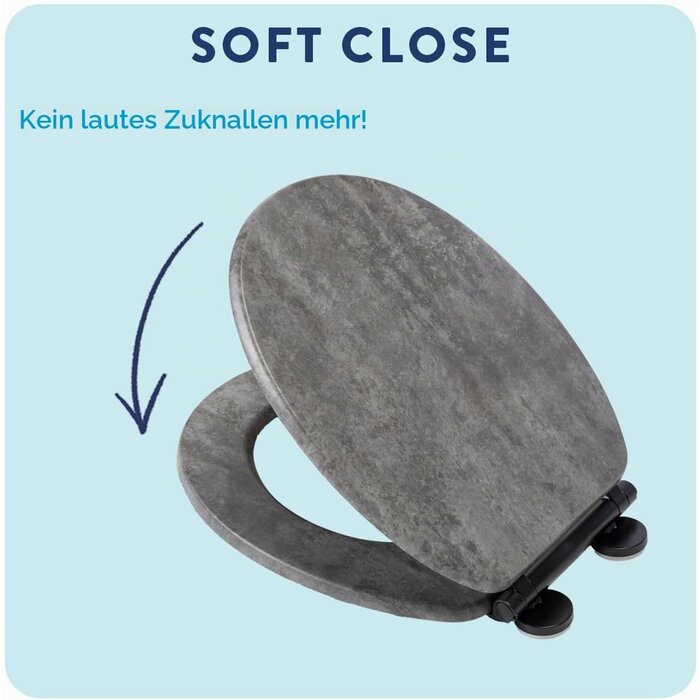 Toilettensitz Schieferoptik mit Absenkautomatik - 33% Rabatt