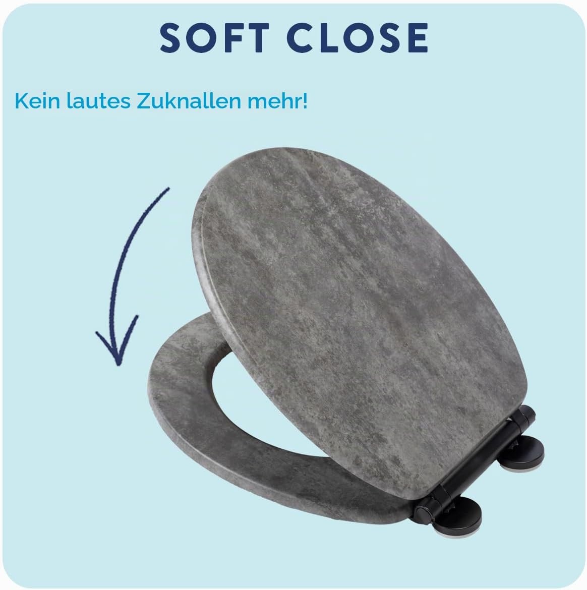 Toilettensitz Schieferoptik mit Absenkautomatik - 33% Rabatt