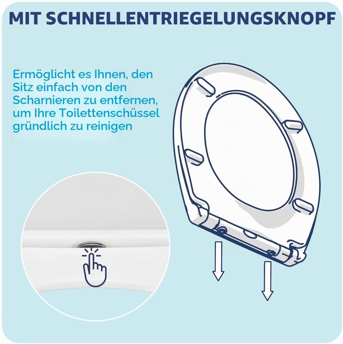 Toilettensitz Schieferoptik mit Absenkautomatik - 33% Rabatt