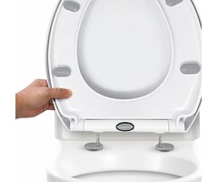 WC-Sitz Oval mit Absenkautomatik - 35% Rabatt - 44 x 37 cm
