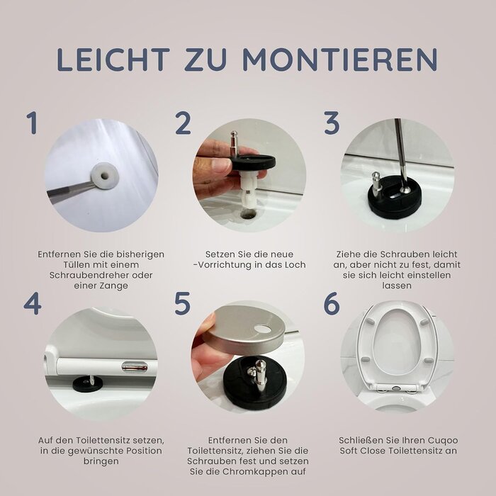 WC-Sitz Oval mit Absenkautomatik - 30% Rabatt - Weiß, 44 x 37 cm