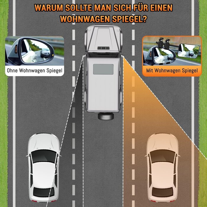 Universal Wohnwagenspiegel Set 360° verstellbar - 32% Rabatt