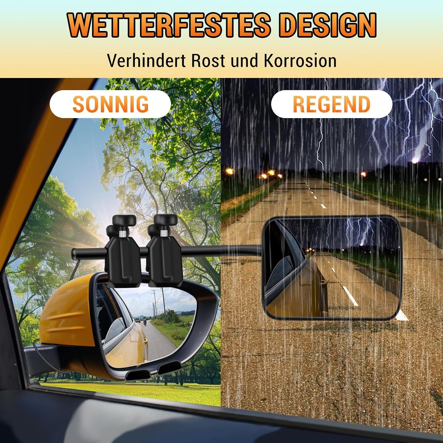 Universal Wohnwagenspiegel Set 360° verstellbar - 32% Rabatt