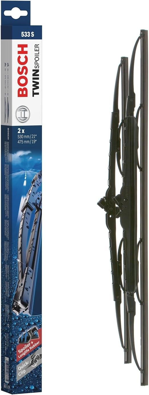 Scheibenwischer Set 530mm + 475mm - 29% Rabatt - Schwarz - Zustand: Ausgepackt