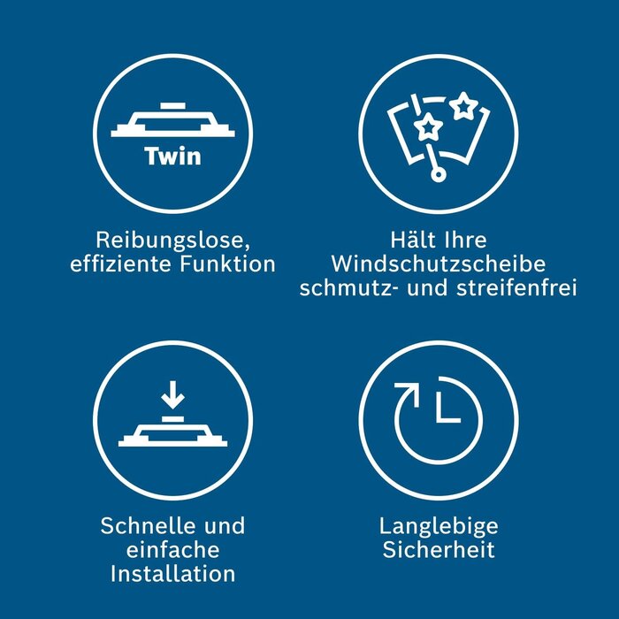 Scheibenwischer Set 530mm + 475mm - 29% Rabatt - Schwarz - Zustand: Ausgepackt
