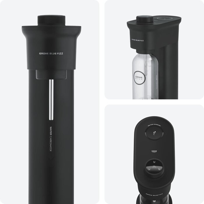 Wassersprudler 850 ml Schwarz - 3 Sprudelstärken - 34% Rabatt
