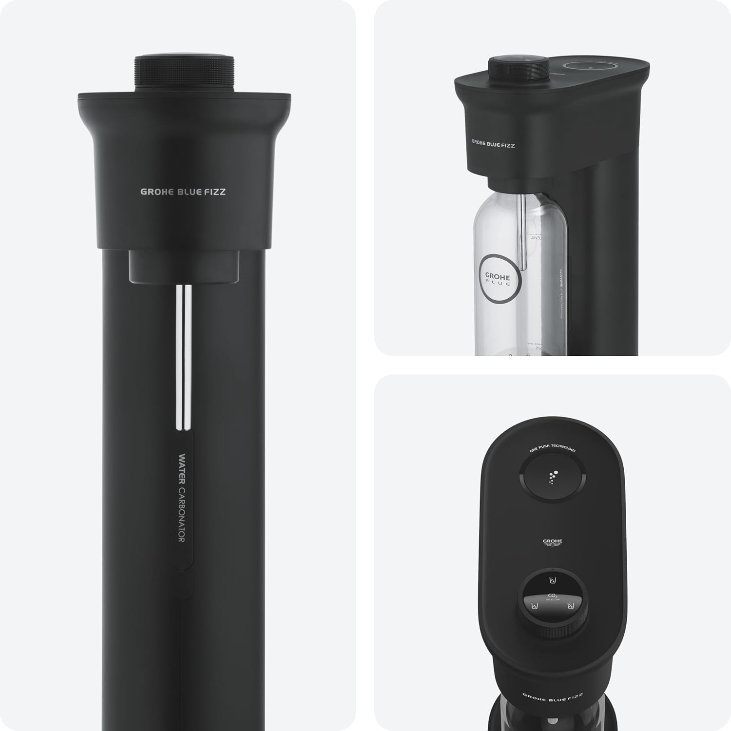 Wassersprudler 850 ml Schwarz - 3 Sprudelstärken - 34% Rabatt