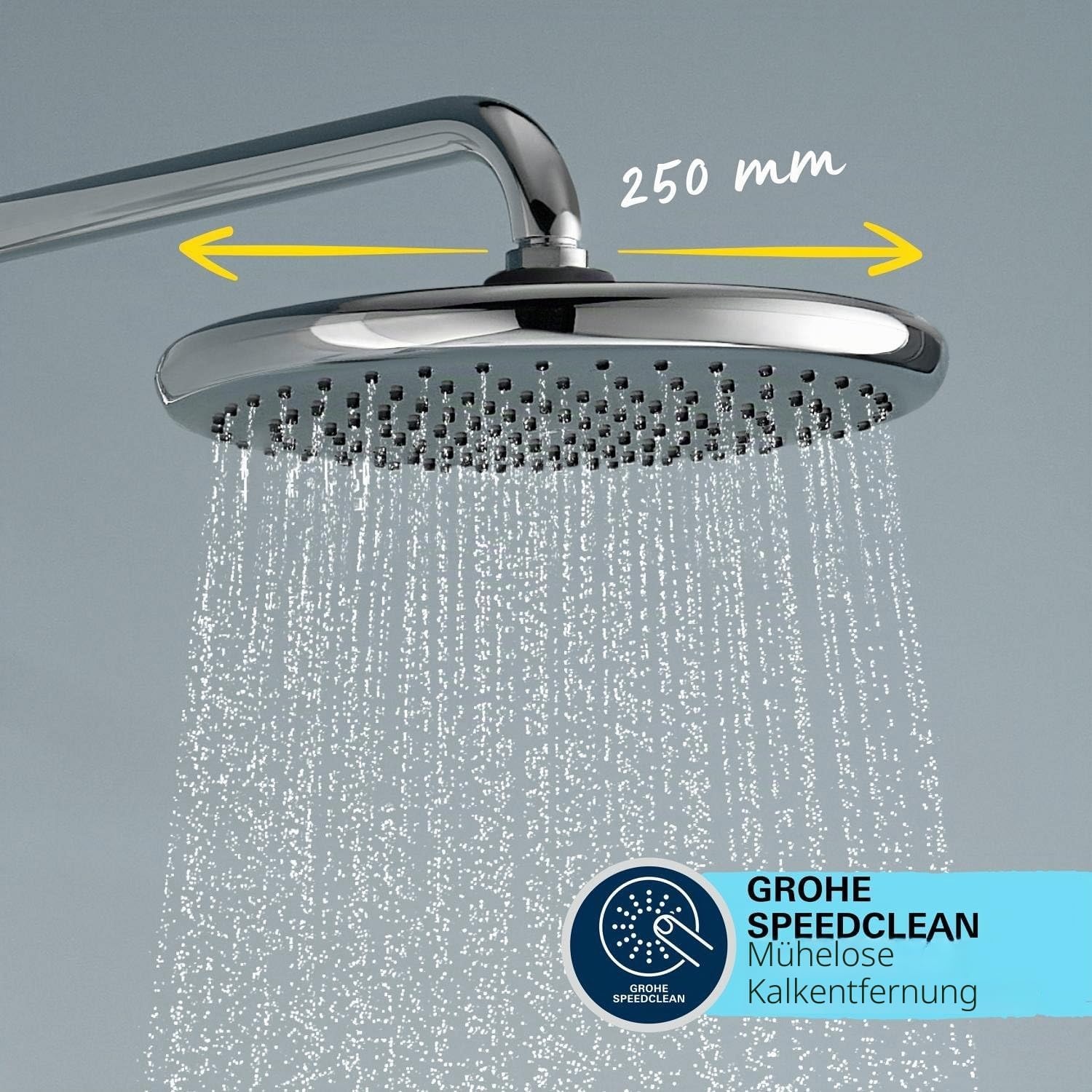 Duschsystem 250 mm Regendusche Chrom L - 35% Rabatt
