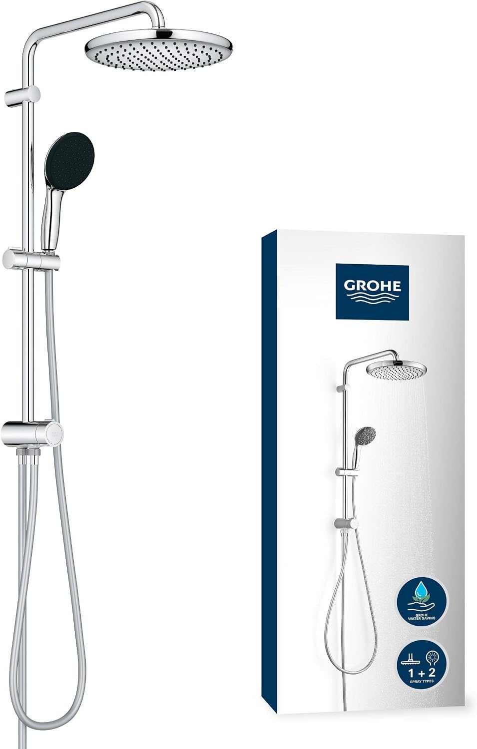 Duschsystem 250 mm Regendusche Chrom L - 35% Rabatt