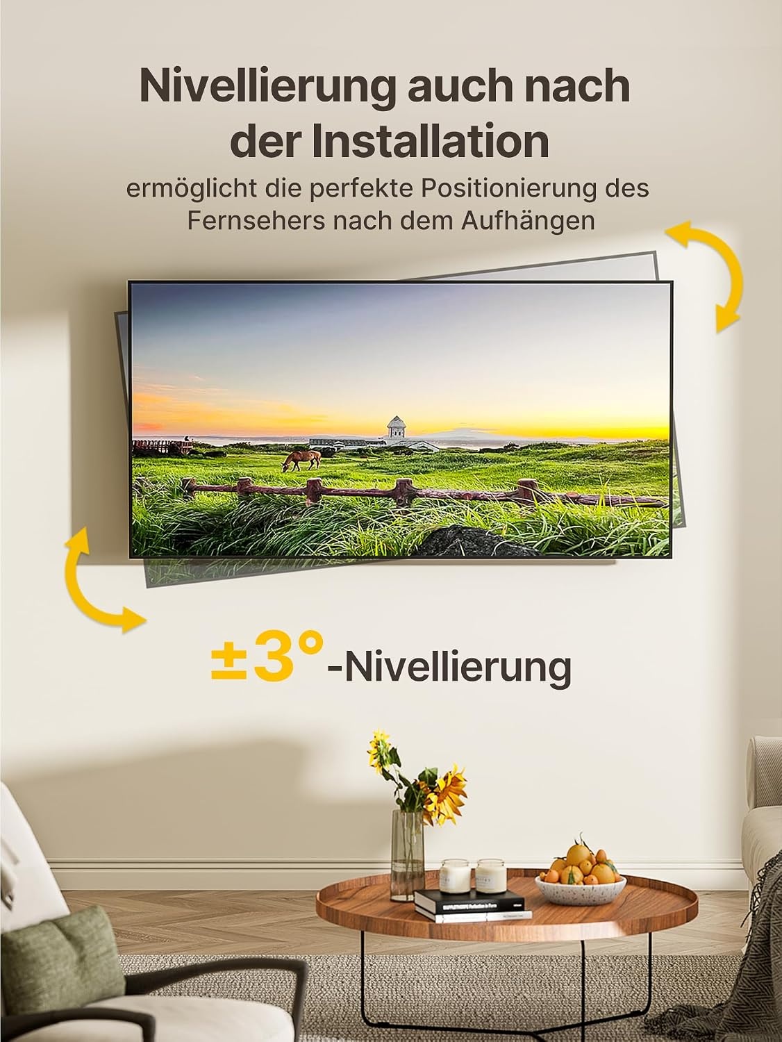 TV-Wandhalterung, schwenkbar, 946 mm Arm, 34% Rabatt, 23-65 Zoll, VESA 400x400