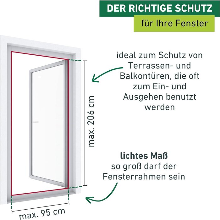 Insektenschutz-Pendeltür 100x210 cm Weiß - 34% Rabatt - Ausgepackt