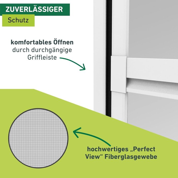 Insektenschutz-Pendeltür 100x210 cm Weiß - 34% Rabatt - Ausgepackt
